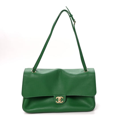 Chanel Grained Calfskin Small Souplissimo Maxi Flap Green 1 of 11