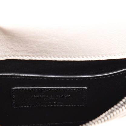 Saint Laurent Sheepskin Matelasse Monogram Medium College Bag Dove White 6 of 11