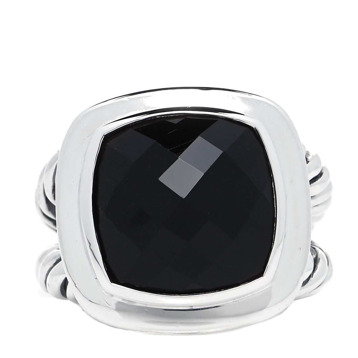 Sterling Silver Black Onyx 14mm Albion Ring 54 6.75