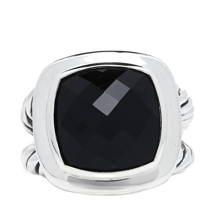 David Yurman Sterling Silver Black Onyx 14mm Albion Ring 54 6.75 1 of 5