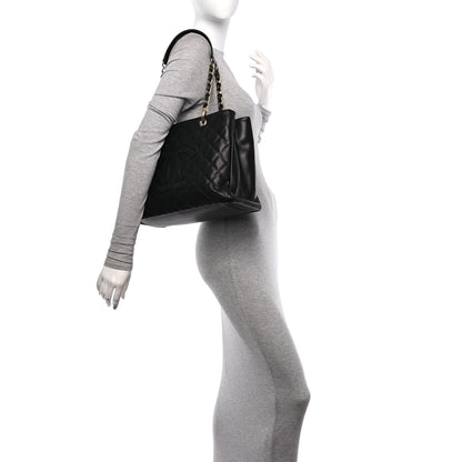 Chanel Caviar Quilted Grand Shopping Tote GST Black 2 of 10