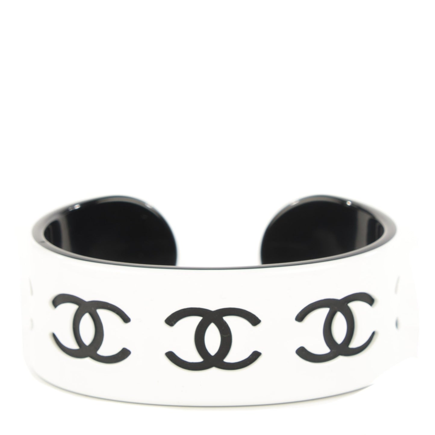 Resin CC Narrow Cuff Black White