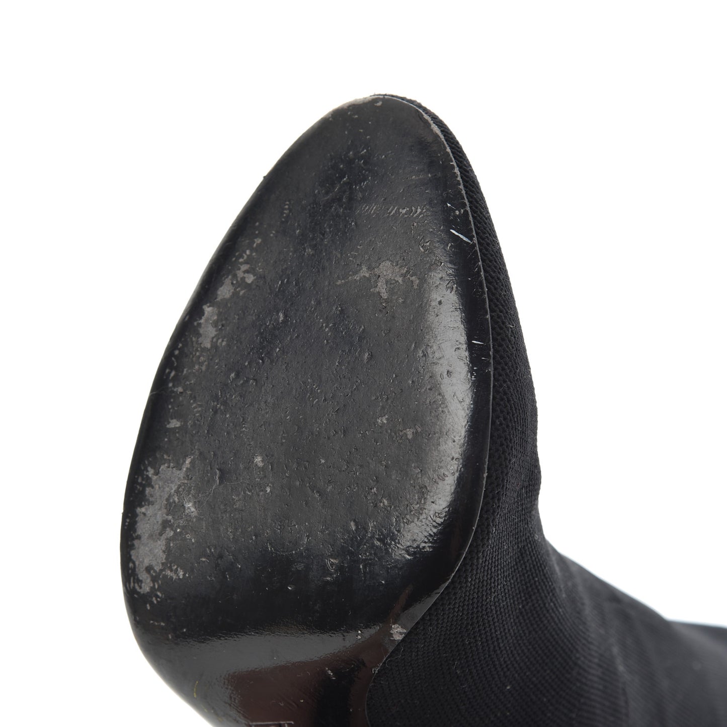 Stretch Fabric Silhouette Ankle Boots 41 Black