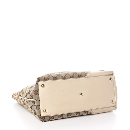 Gucci Monogram Medium New Britt Tote Off White 3 of 11