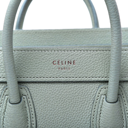 Celine Drummed Calfskin Nano Luggage Almond 8 of 12