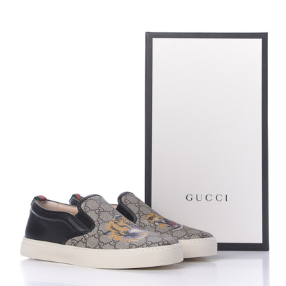 Gucci GG Supreme Monogram Tiger Mens Slip On Sneakers 8.5 Beige Multicolor 10 of 10