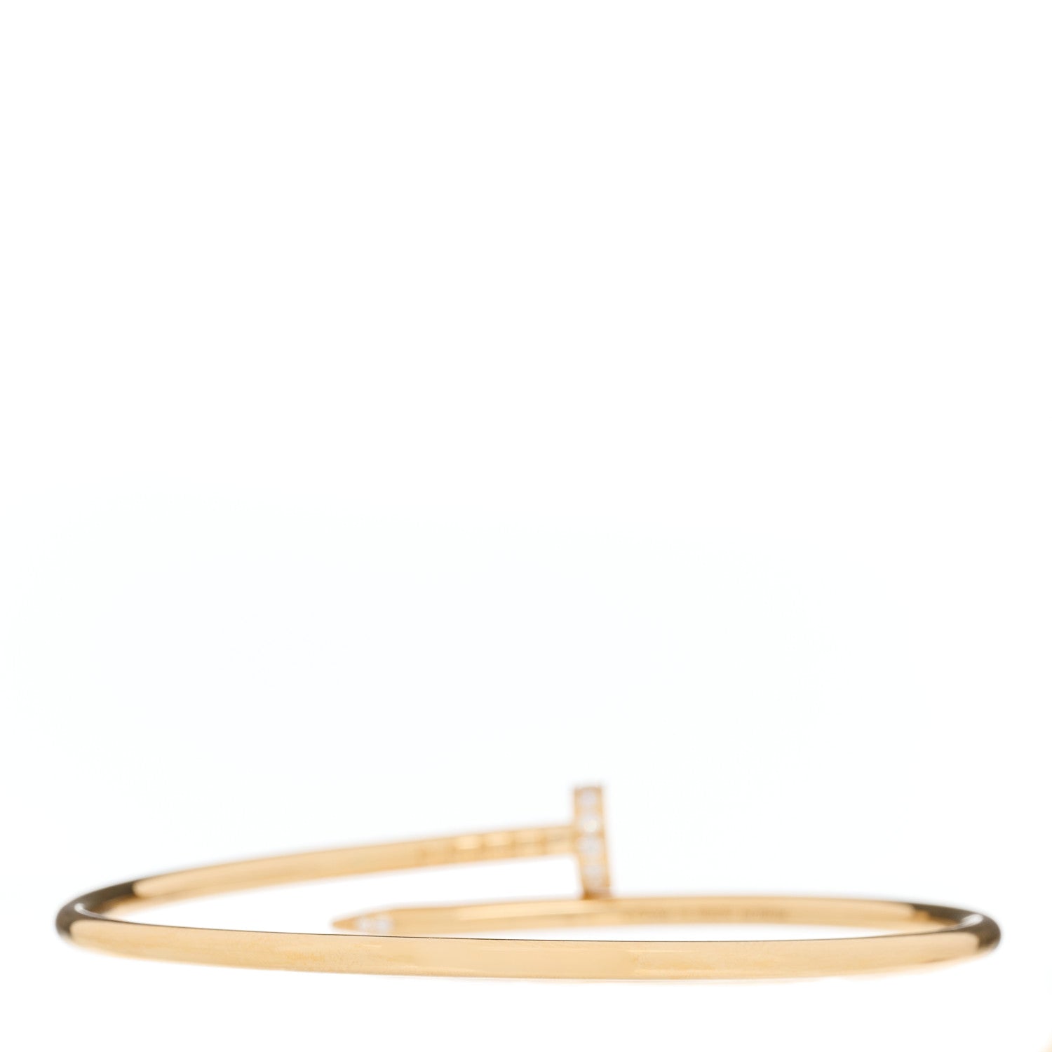 Cartier 18K Yellow Gold Diamond Small Juste Un Clou Bracelet 16 2 of 4