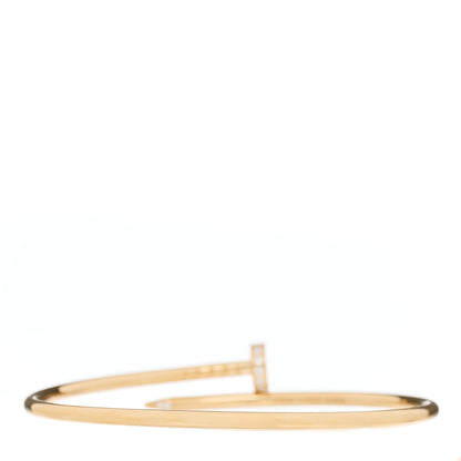 Cartier 18K Yellow Gold Diamond Small Juste Un Clou Bracelet 16 2 of 4
