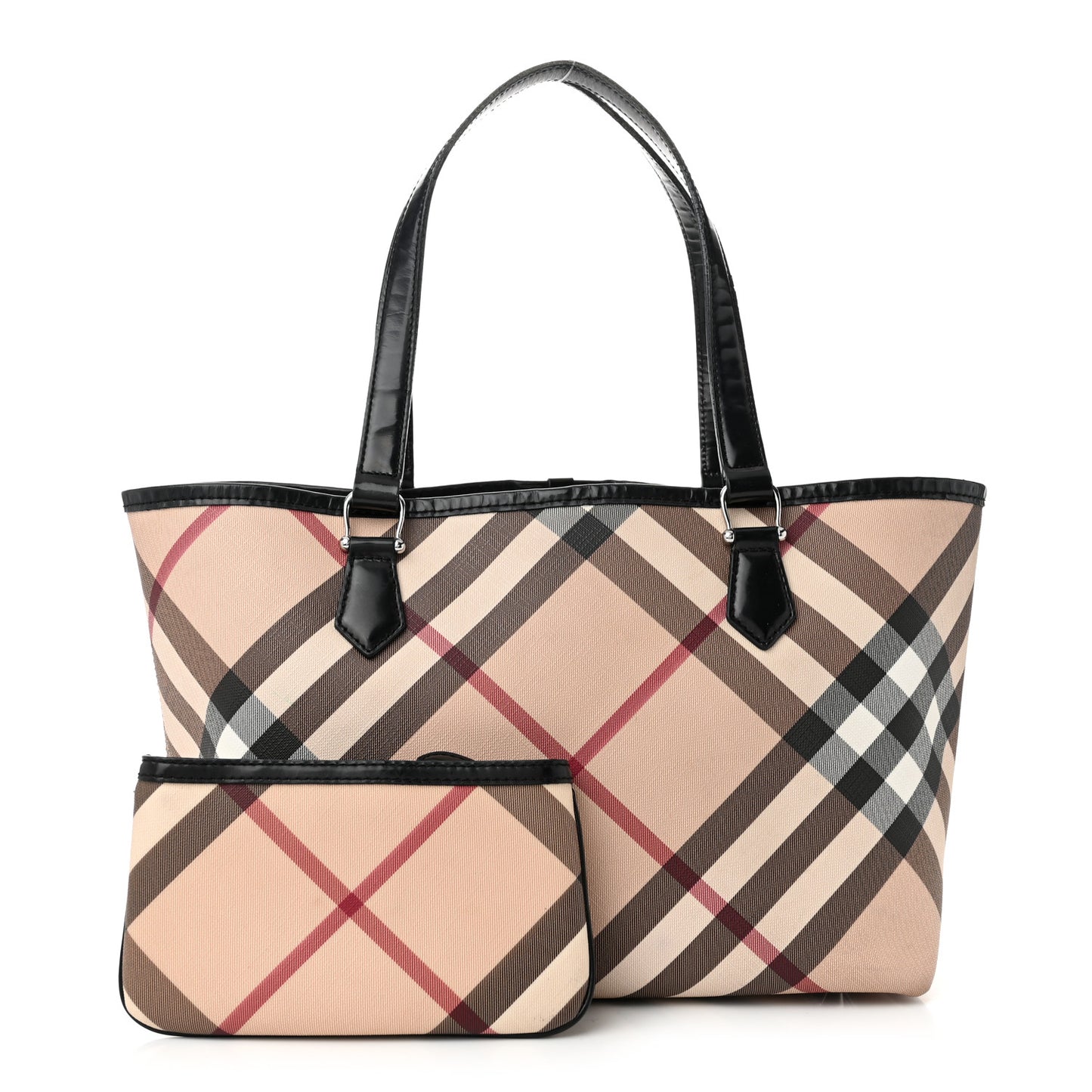 Supernova Check Small Nickie Tote Black