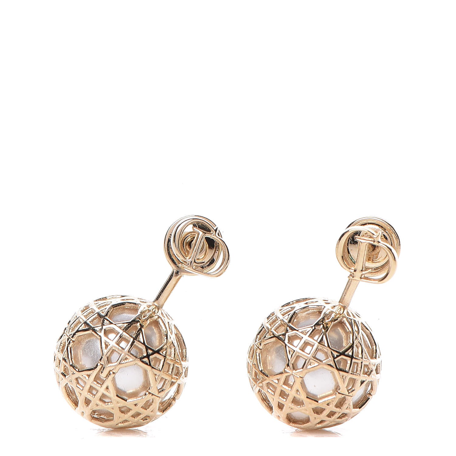 Christian Dior Pearl Secret Cannage Mise En Dior Tribales Earrings Gold 1 of 4