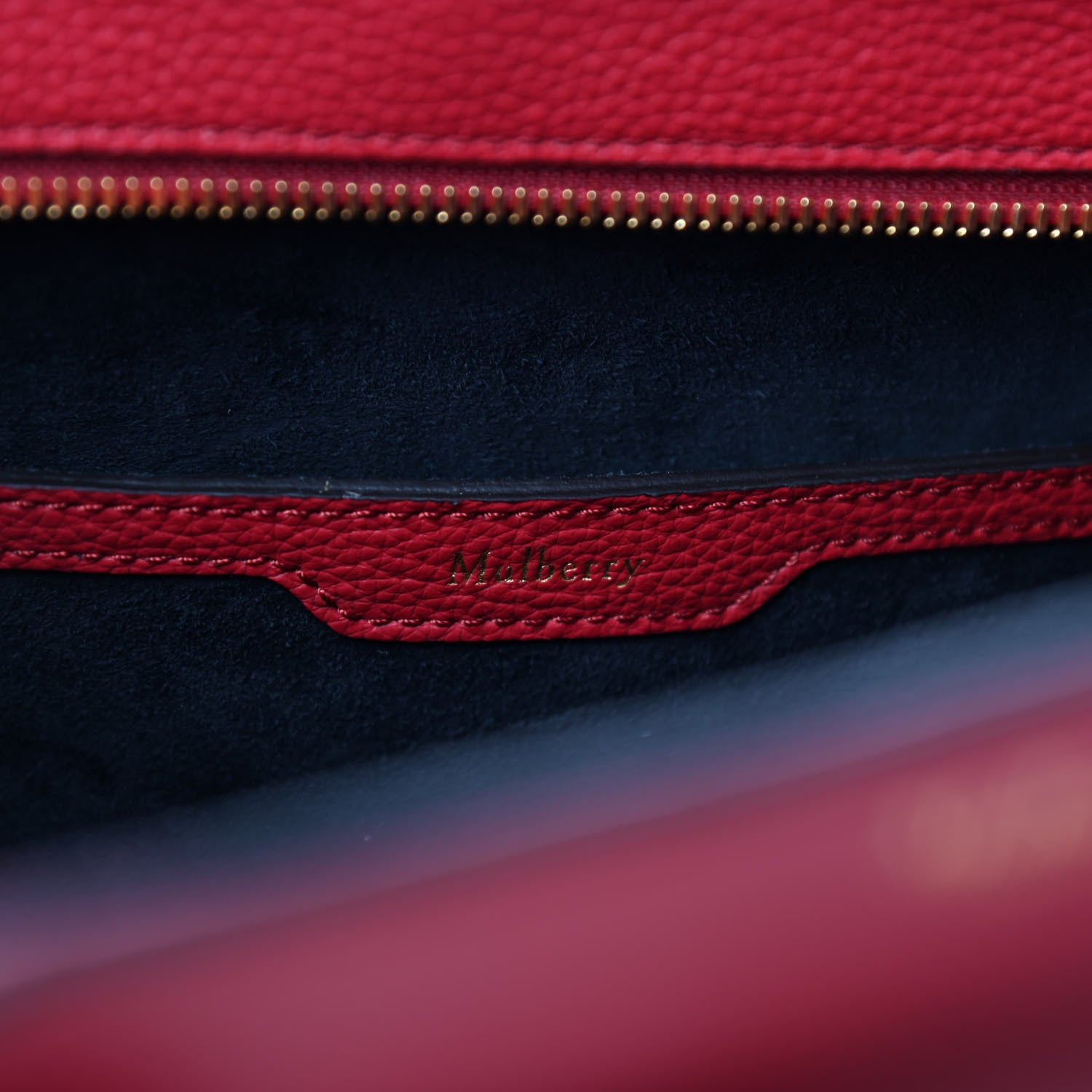 Mulberry Classic Grain Calfskin Small Bayswater Zip Tote Scarlet 6 of 9