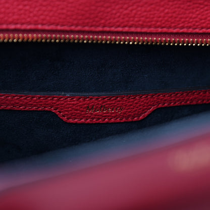 Mulberry Classic Grain Calfskin Small Bayswater Zip Tote Scarlet 6 of 9