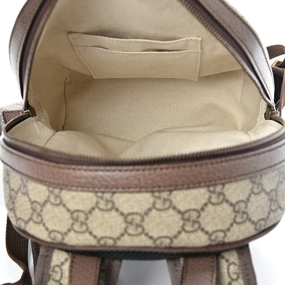 Gucci GG Supreme Monogram Calfskin Web Small Ophidia Day Backpack Beige Ebony New Acero 4 of 10