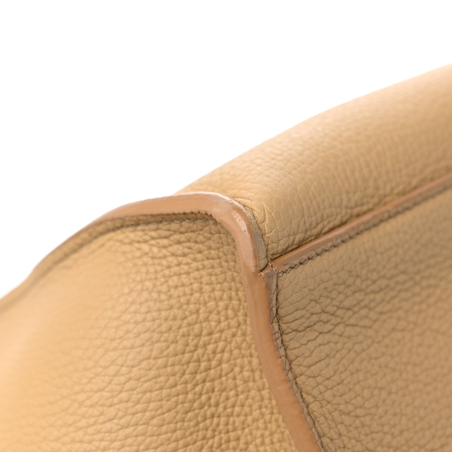 Supple Grained Calfskin Small Big Bag Sand