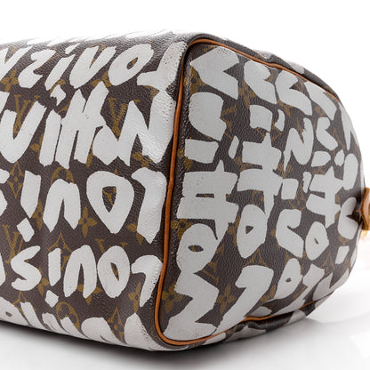 Louis Vuitton Monogram Graffiti Speedy 30 Silver 11 of 18