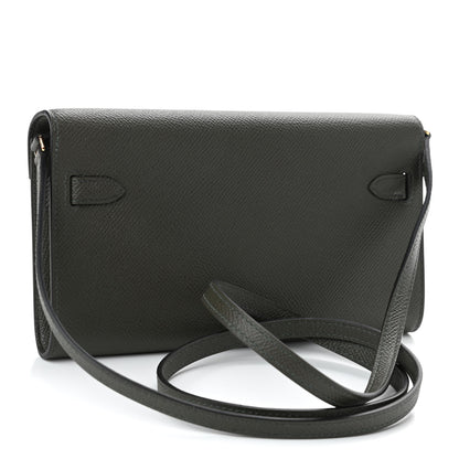 Hermes Epsom Kelly Wallet To Go Vert De Gris 2 of 4