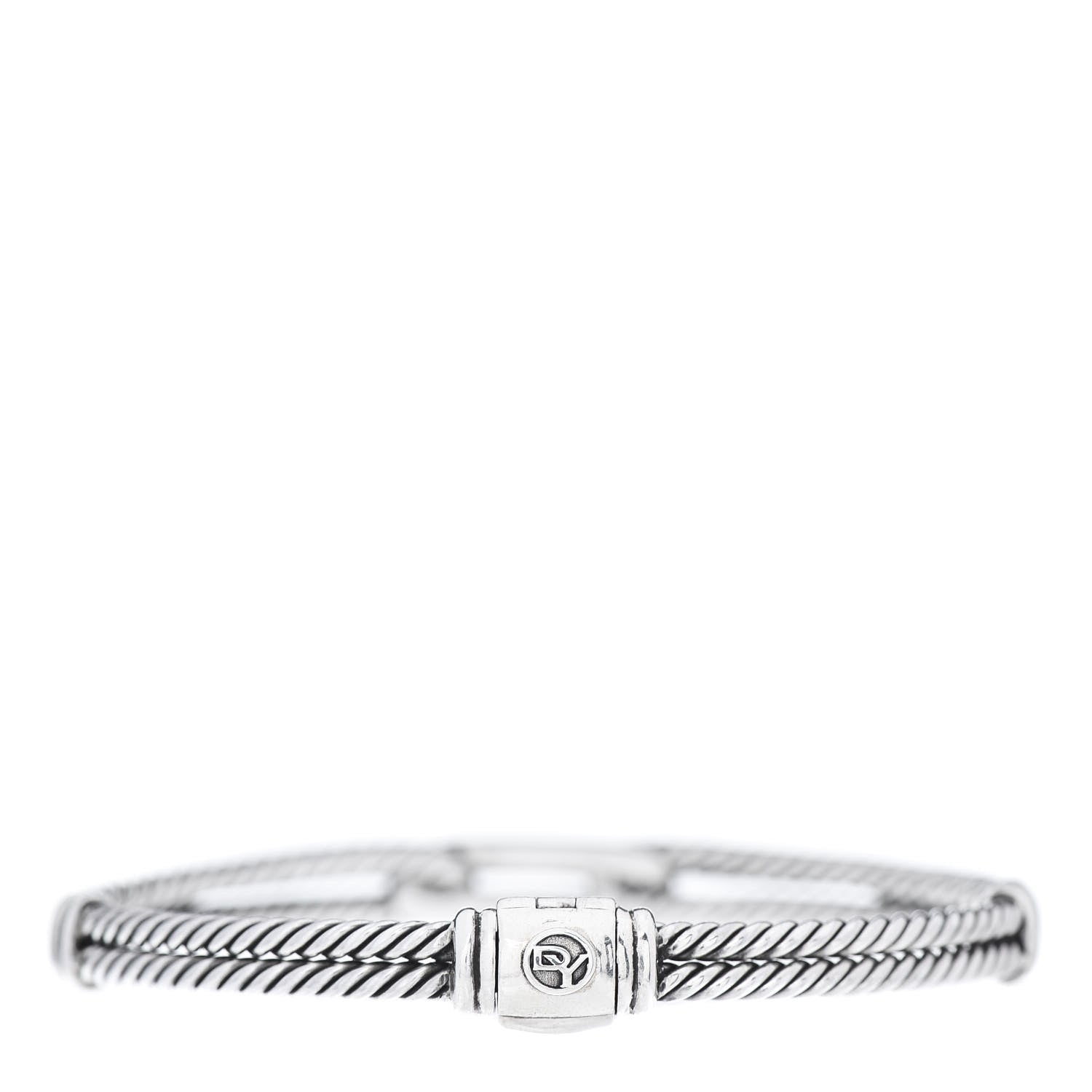 David Yurman Sterling Silver Black Diamond 7mm Petite Mini Loop Bracelet 3 of 6
