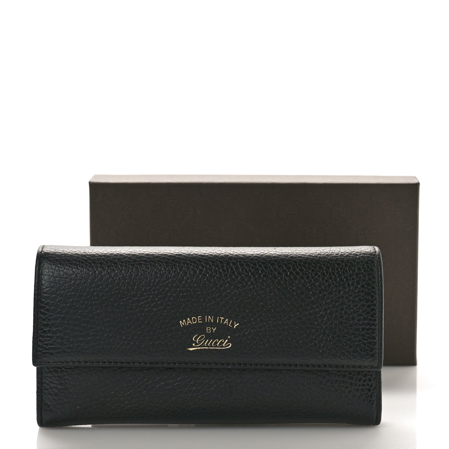 Gucci Dollar Calfskin Swing Continental Wallet Black 9 of 10
