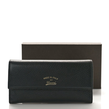 Gucci Dollar Calfskin Swing Continental Wallet Black 9 of 10