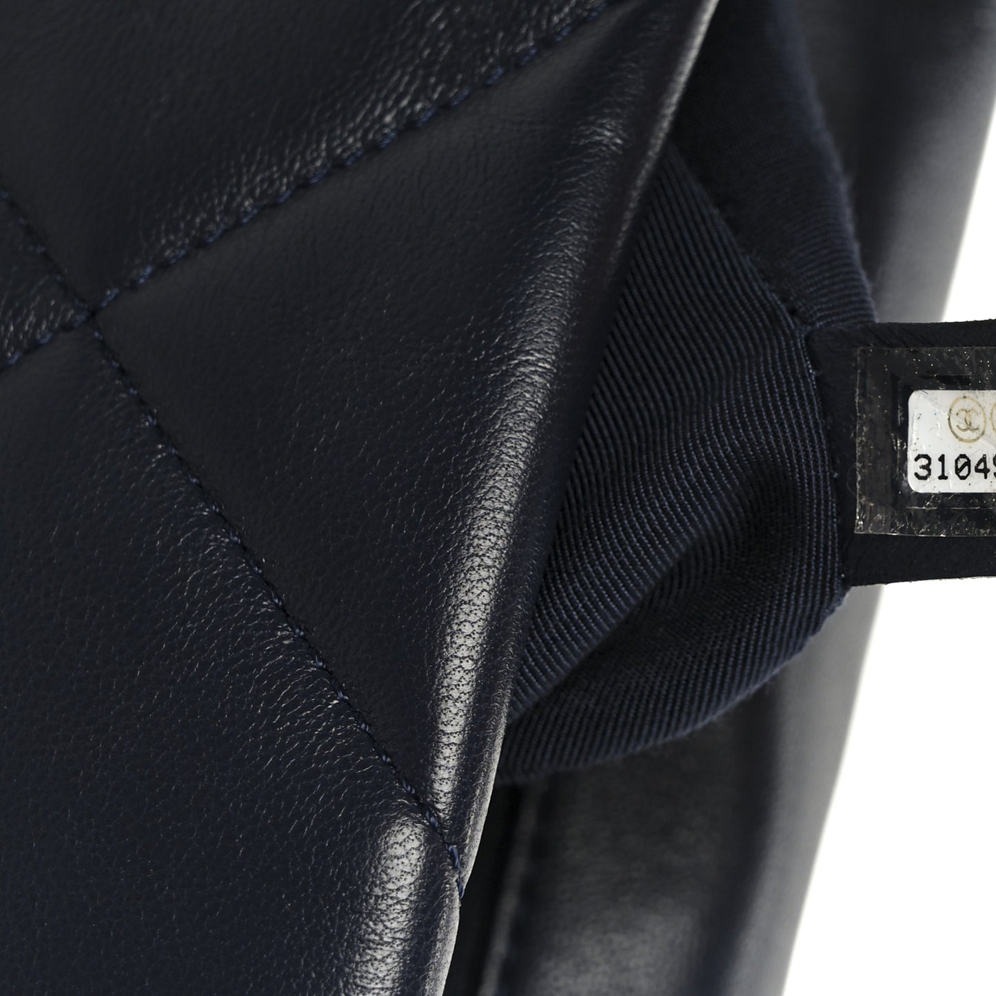 Lambskin Quilted Medium Chanel 19 Flap Navy Blue