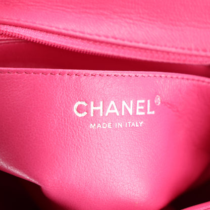 Chanel Lambskin Quilted Mini Square Flap Dark Pink 8 of 11