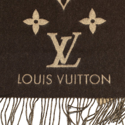 Louis Vuitton Cashmere Monogram Reykjavik Scarf Brown 4 of 4