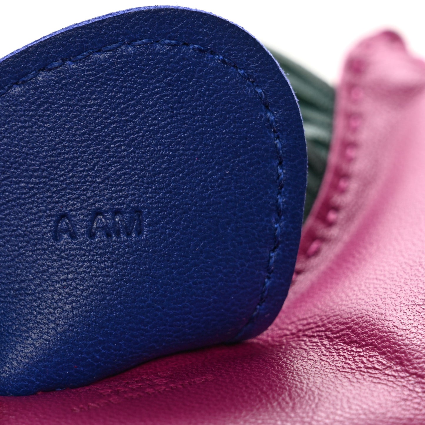 Milo Lambskin Grigri Rodeo Bag Charm GM Rose Pourpre Malachite Bleu Electrique