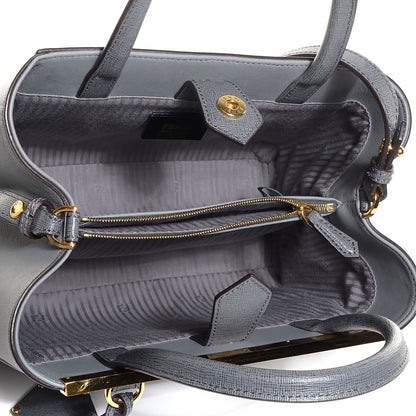 Fendi Vitello Elite Petite 2Jours Tote Grigio Grigio Chiaro 5 of 10