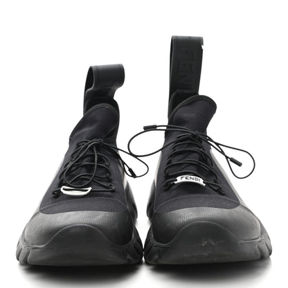 Fendi Coated Mesh Vocab High Top Sneakers 8 Black 2 of 10