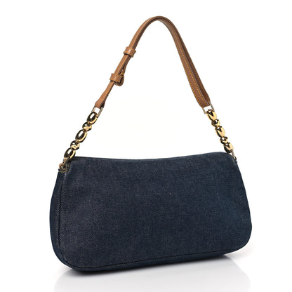 Christian Dior Denim Malice Shoulder Bag Dark Blue 3 of 8