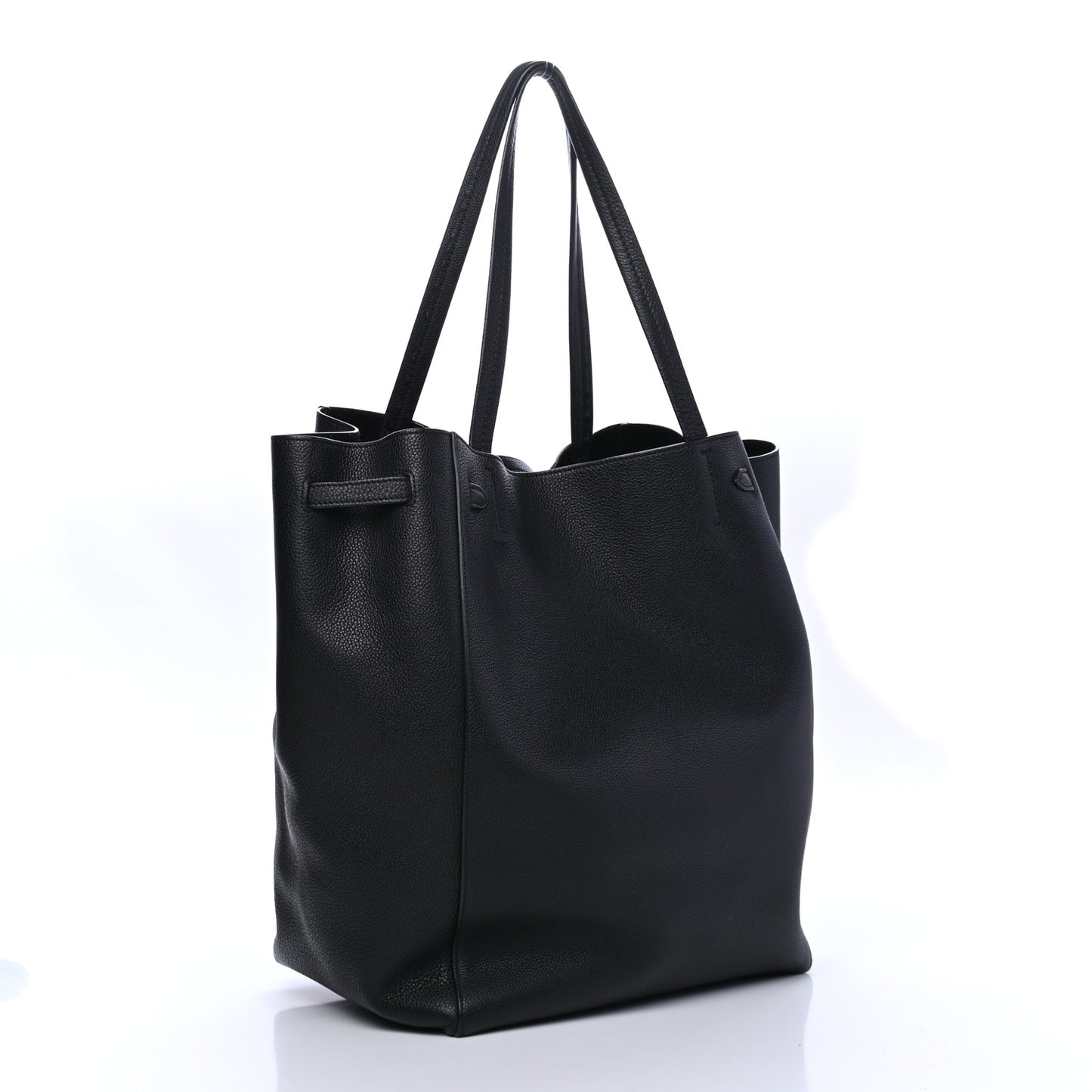 Soft Grained Calfskin Medium Belt Cabas Phantom Black