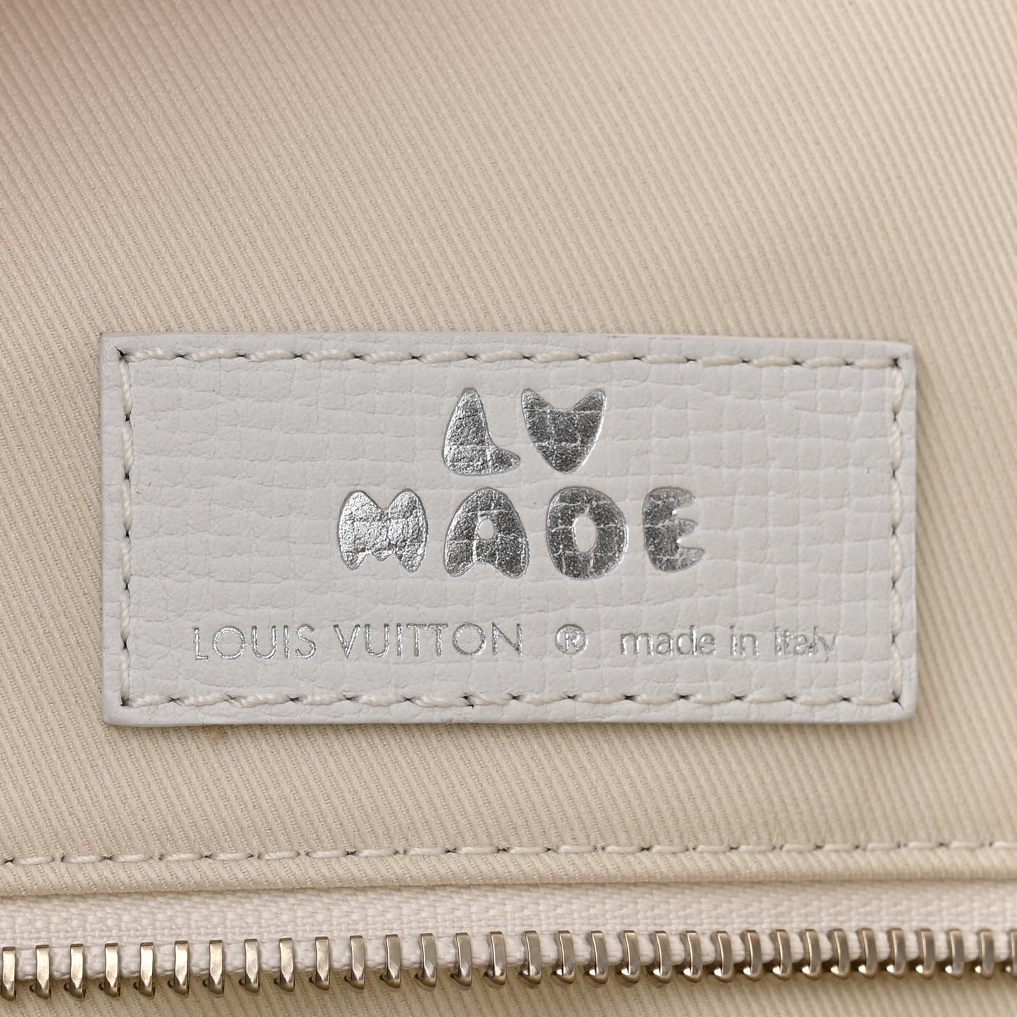 X NIGO Calfskin Tiger Journey Tote White