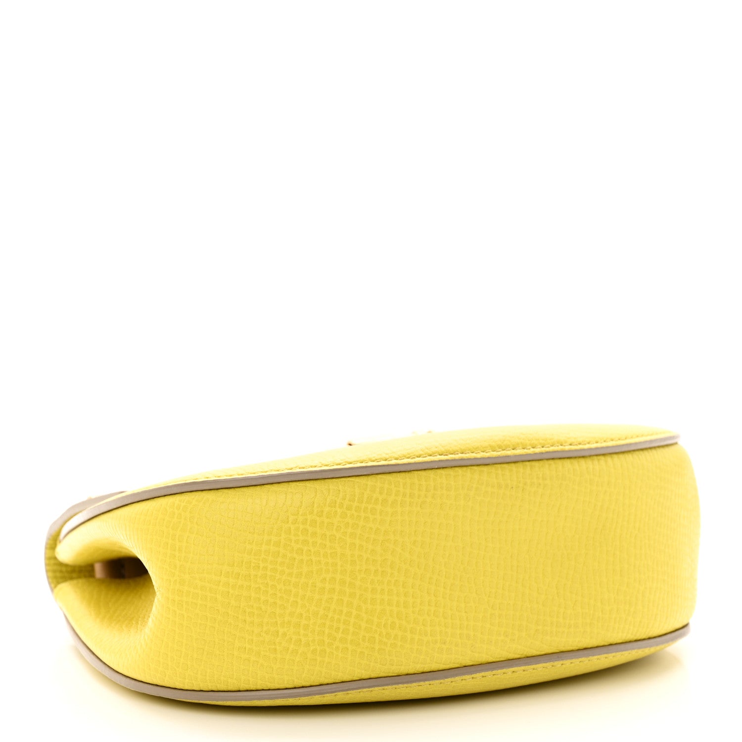 Chloe Grained Calfskin Lambskin Mini Bi-Color Drew Shoulder Bag Yellow Beige 4 of 14