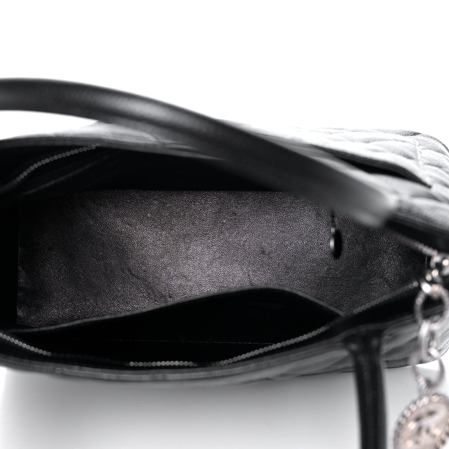 Caviar Quilted Medallion Tote Black