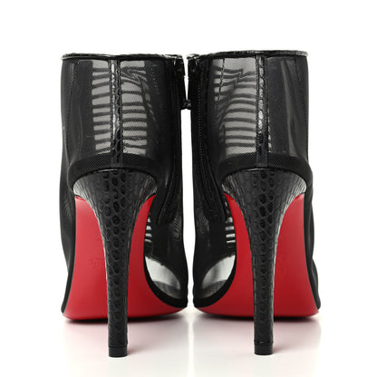 Christian Louboutin Calfskin Jurassic Rete Trouble 100 Booties 37 Black 7 of 10