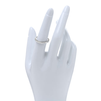David Yurman Sterling Silver Cable Classics Band Ring 54 7 2 of 4
