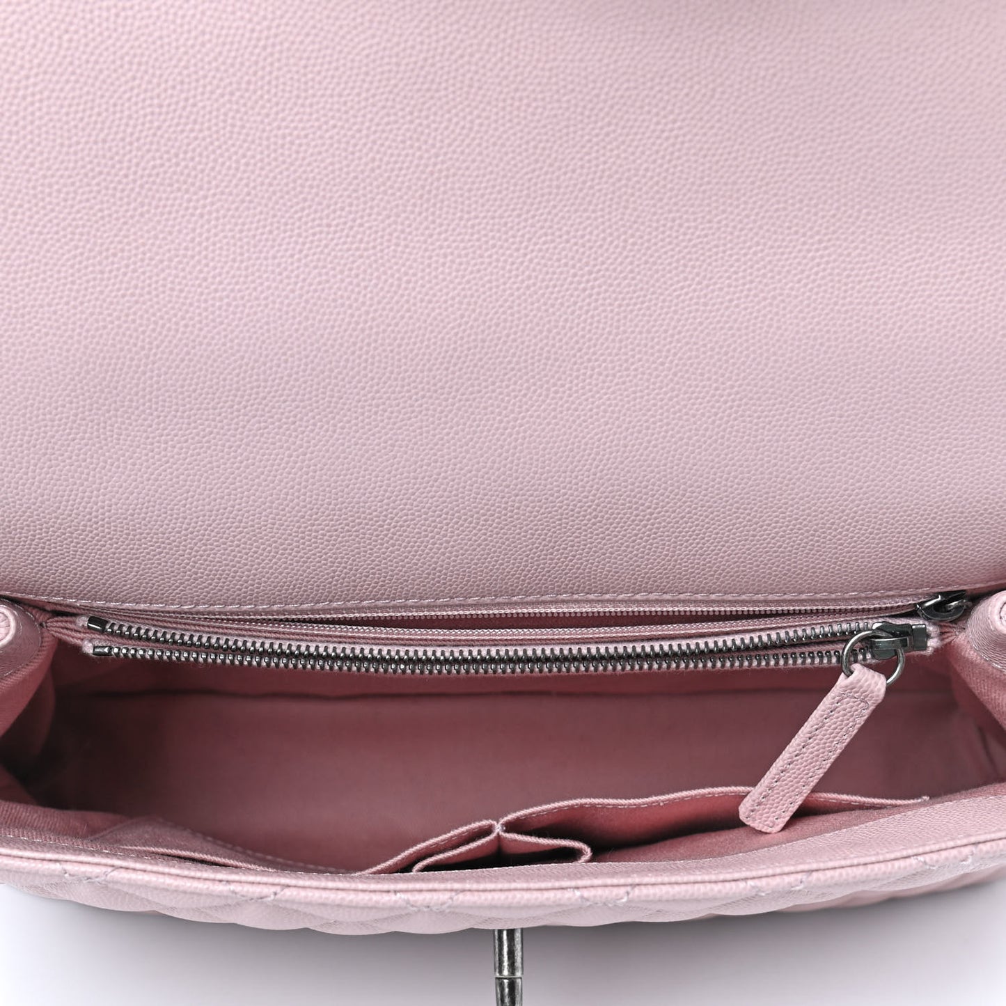 Caviar Quilted Medium Coco Handle Flap Light Pink