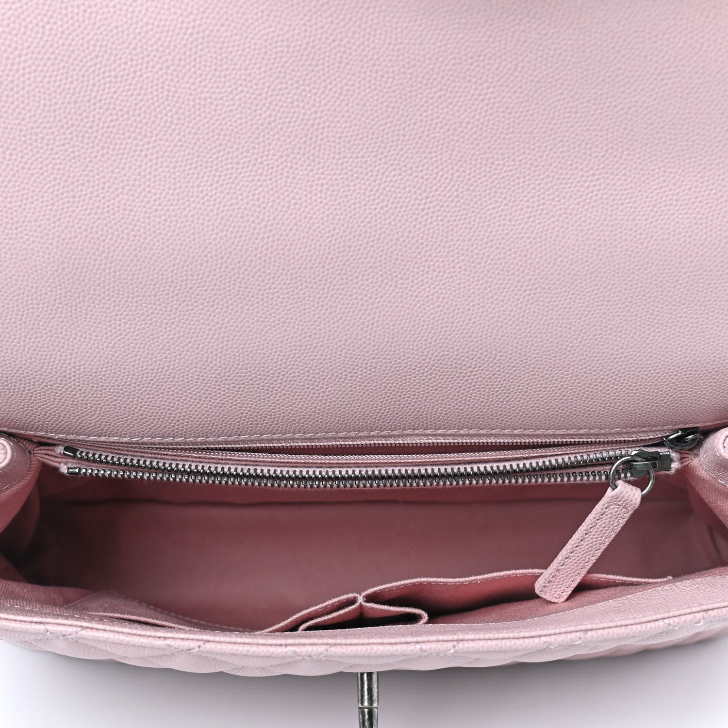 Chanel Caviar Quilted Medium Coco Handle Flap Light Pink 4 of 4
