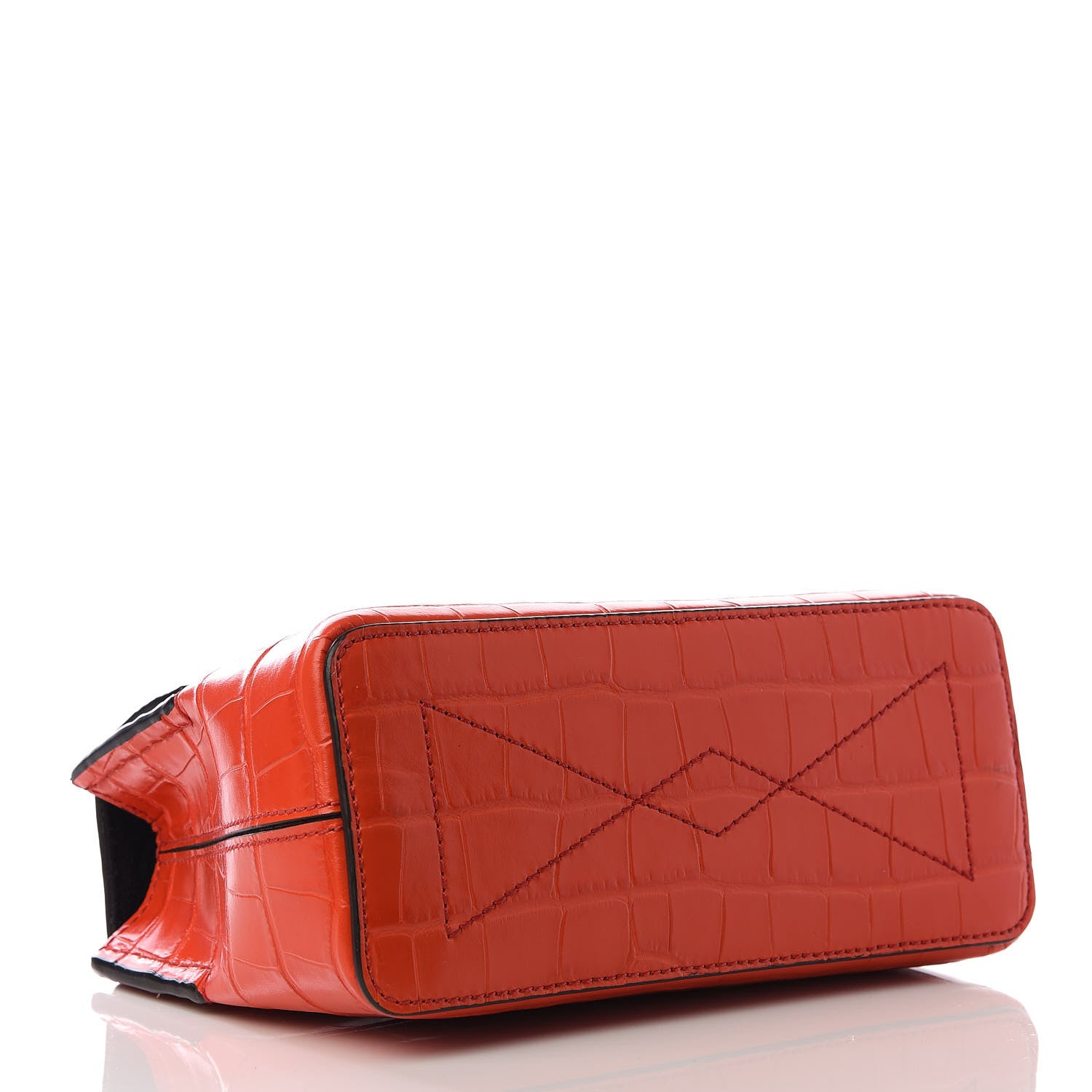 Mulberry Shiny Croc Calfskin Embossed Micro Seaton Hibiscus Red 3 of 8