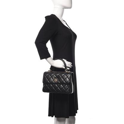 Chanel Lambskin Quilted Small Trendy CC Dual Handle Flap Bag Black 2 of 15