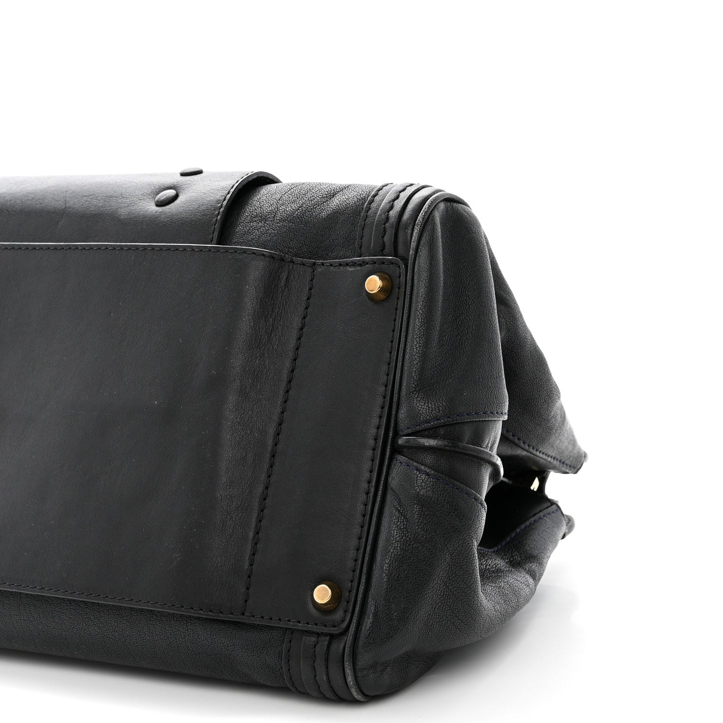 Calfskin Goatskin Medium Alice Satchel Black
