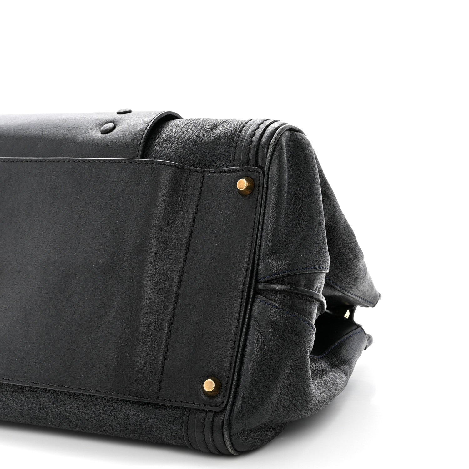 Chloe Calfskin Goatskin Medium Alice Satchel Black 11 of 12