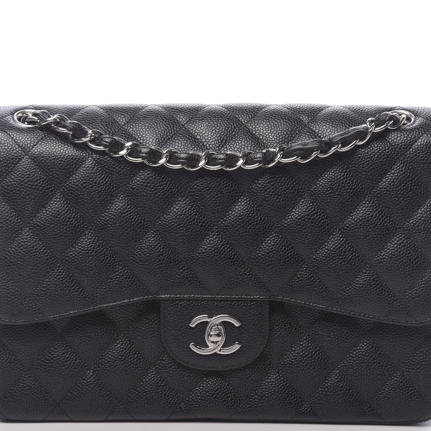 Chanel Caviar Quilted Jumbo Double Flap Black 10 of 11