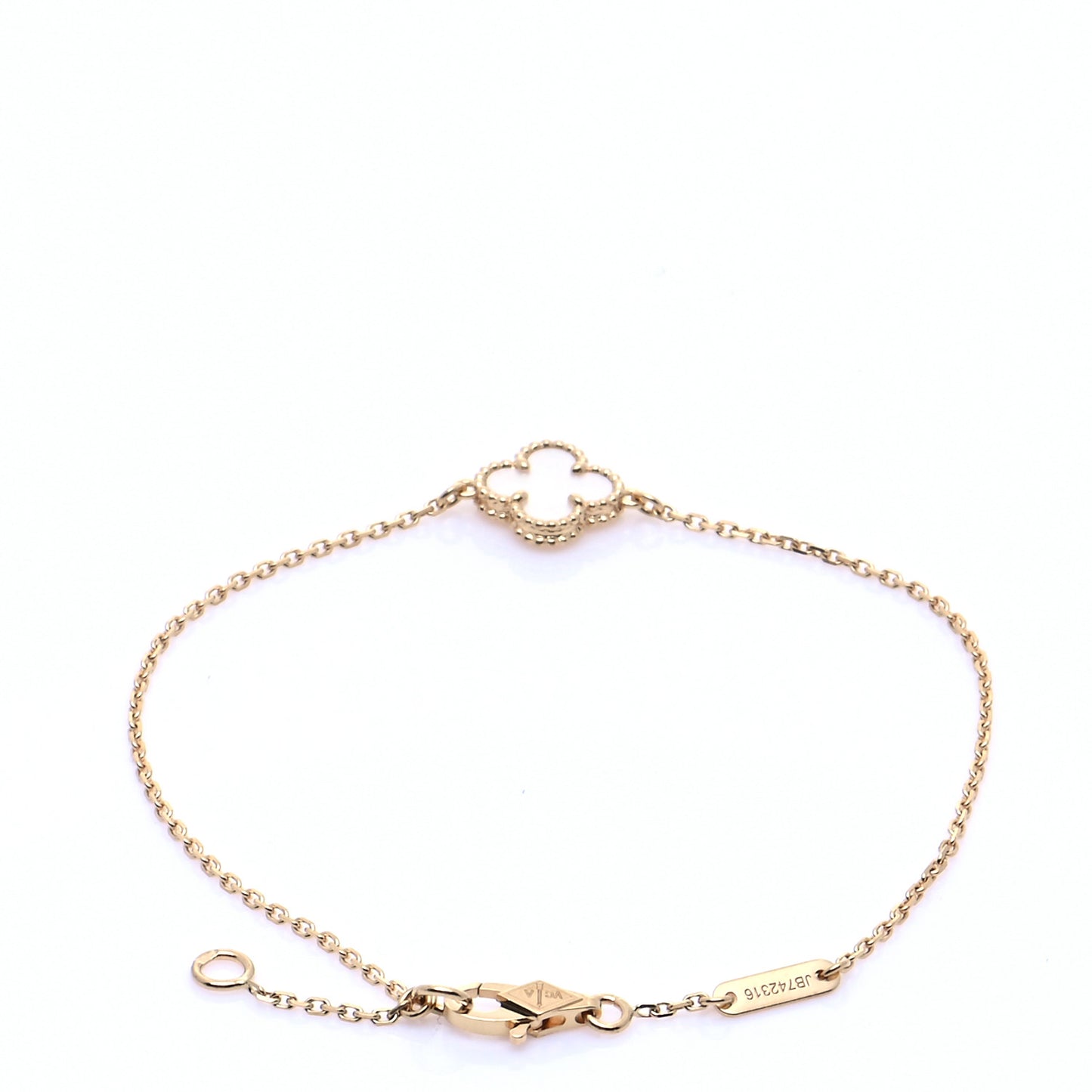 18K Yellow Gold Mother of Pearl Sweet Alhambra Bracelet