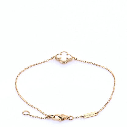 Van Cleef & Arpels 18K Yellow Gold Mother of Pearl Sweet Alhambra Bracelet 3 of 10