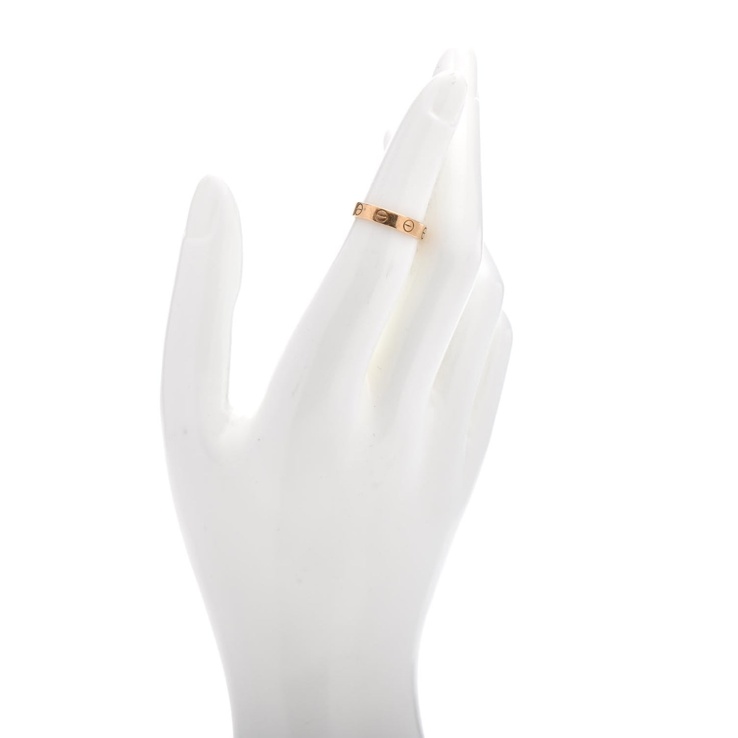 18K Yellow Gold 3.5mm LOVE Wedding Band Ring 48 4.5