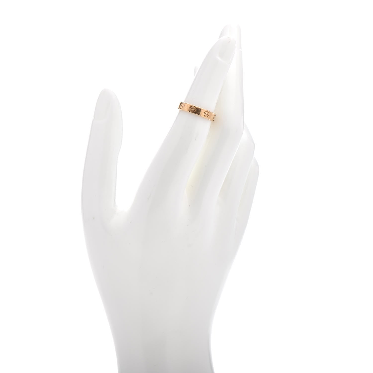 Cartier 18K Yellow Gold 3.5mm LOVE Wedding Band Ring 48 4.5 2 of 4