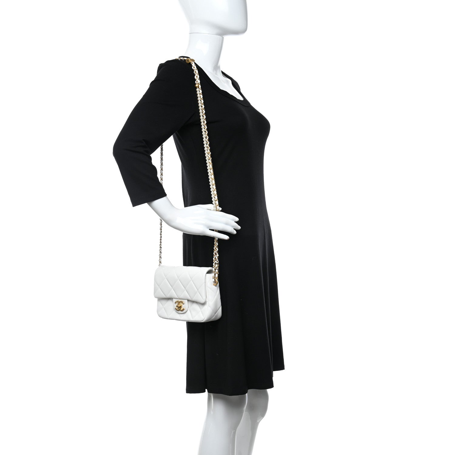 Chanel Lambskin Quilted Mini My Perfect Flap White 2 of 10