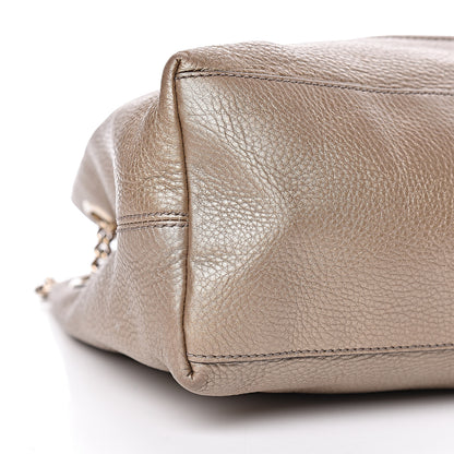 Gucci Metallic Pebbled Calfskin Medium Soho Chain Shoulder Bag Golden Beige 9 of 10