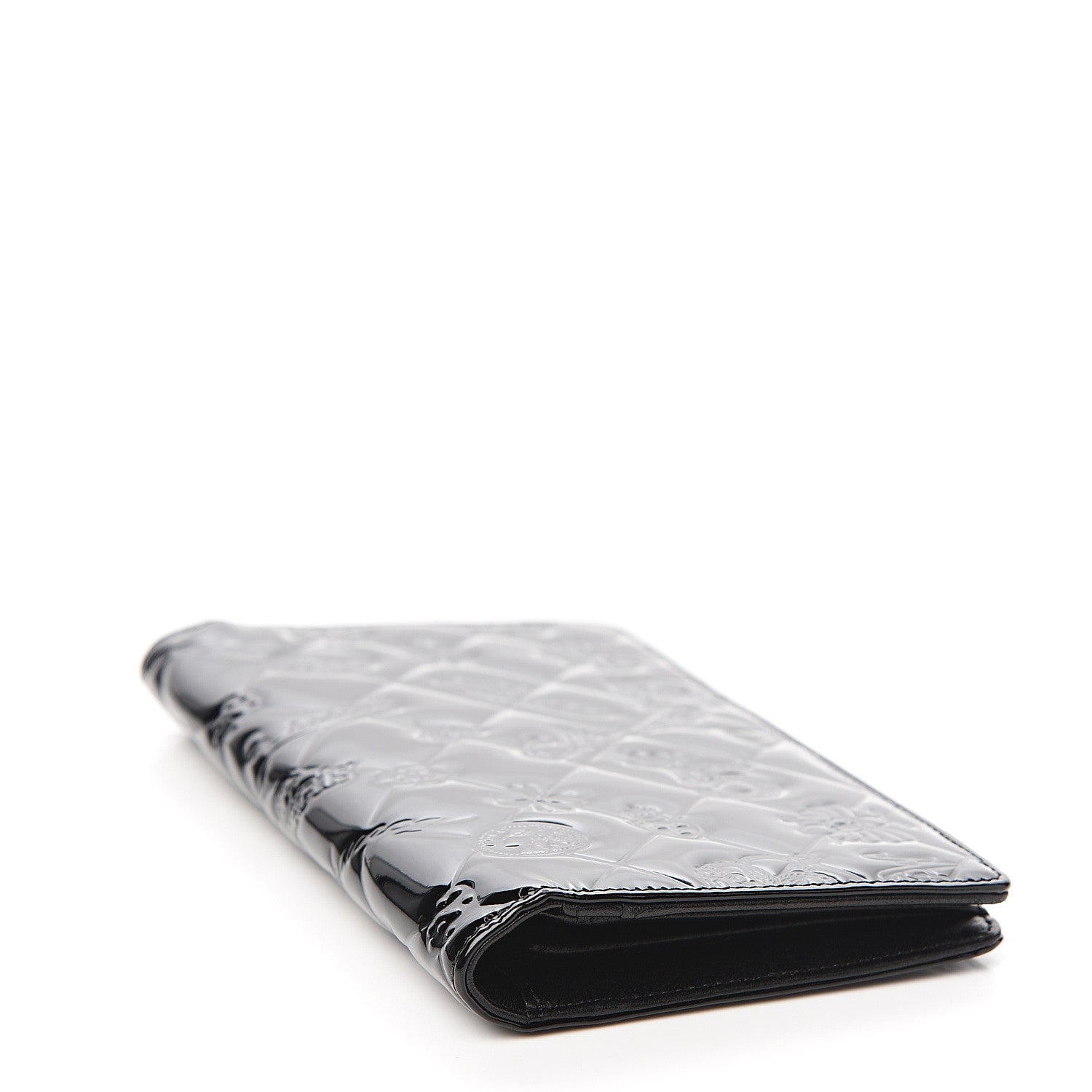 Chanel Patent Calfskin Lucky Symbols Yen Wallet Black 3 of 8